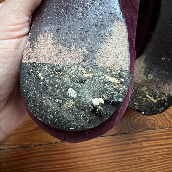 Authentic Gucci Viola Purple Suede Flats with Black Velvet Bow Size 38 - Picture 12 of 15